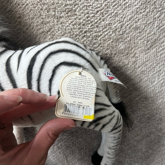 Hansa Zebra, Baby (3452) Plush Realistic looking - Picture 4 of 8